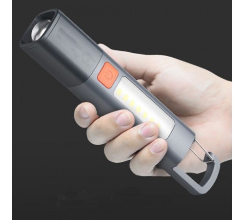 Ліхтарик акумуляторний 2в1 TheGeneral Orion з боковим COB light та карабіном