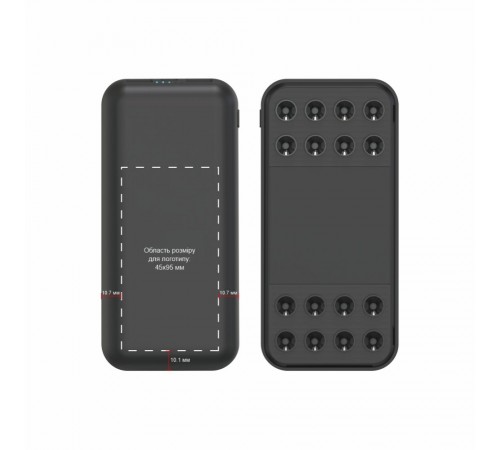 Повербанк 10000 mAh TheGeneral ChargeMate, бездротова зарядка 15W, світлодіодний індикатор