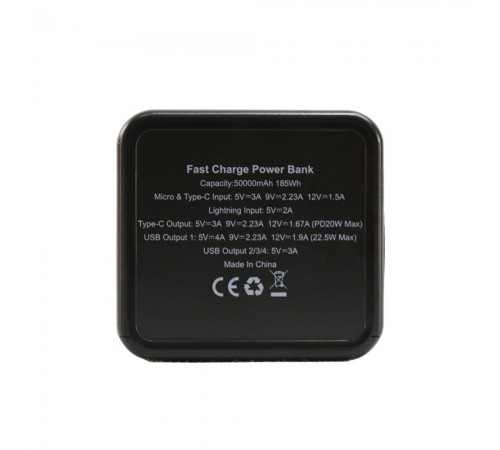 Повербанк 50000 mAh TheGeneral Diran, LED підсвічування, цифровий індикатор