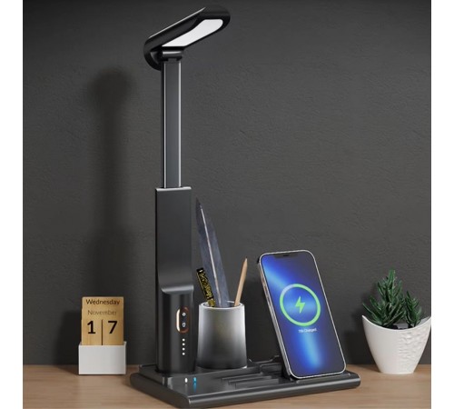 Лампа настільна TheGeneral HaloFlow з бездротовою зарядкою 15W