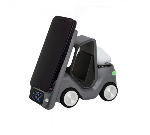 Бездротовий зарядний пристрій TheGeneral DriveCharge 15W з підсвічуванням та годинником